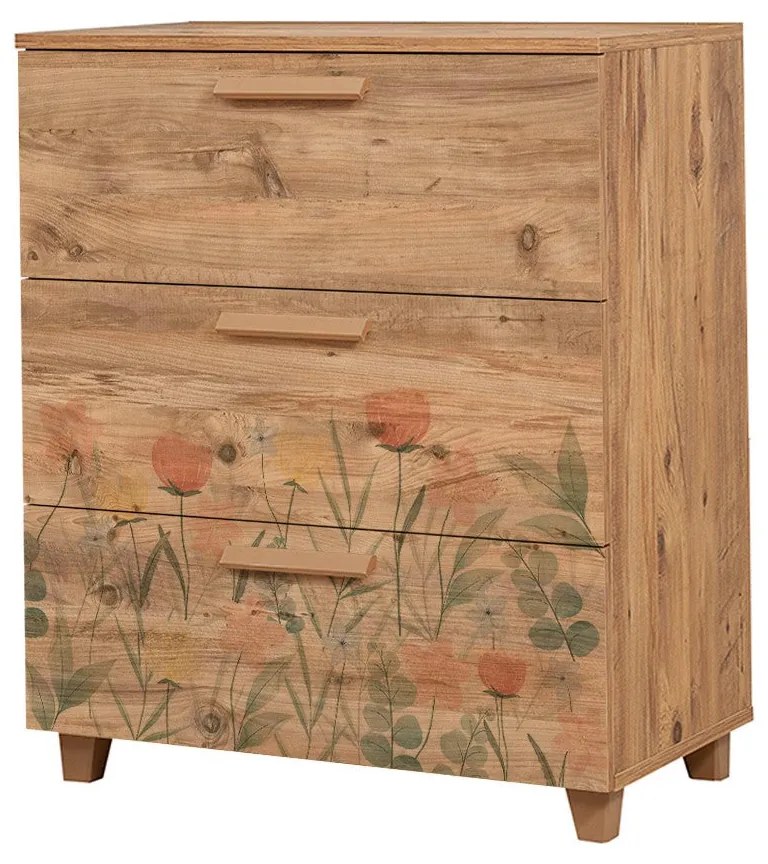 Cômoda Leva Gravis – Pinho Atlântico – 80x95x43 cm