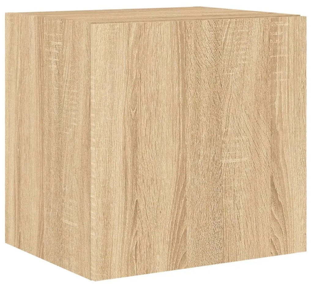 Móvel de parede p/ TV c/ luzes LED 40,5x35x40cm carvalho sonoma