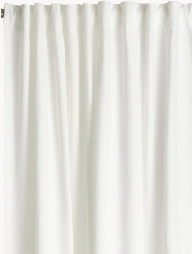 Cortinas transparentes com multi-banda Lina, conjunto de 2, L 145 cm