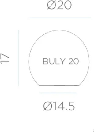 BOLA ILUMINADA BULY 20 CM COM LUZ LED BRANCO FRIO COM CABO HOTEL, CASA, JARDIM, RESTAURANTE, BAR