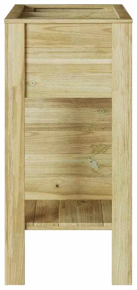 Cama Elevada de Jardim com Armazenamento 85x46x96 cm - Madeira Tratada