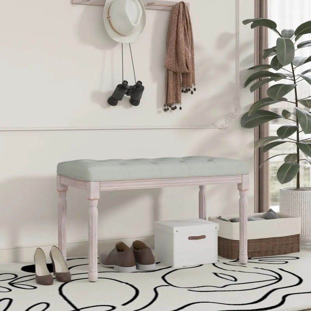 344446 vidaXL Banco 80x40x49 cm veludo cinzento-claro