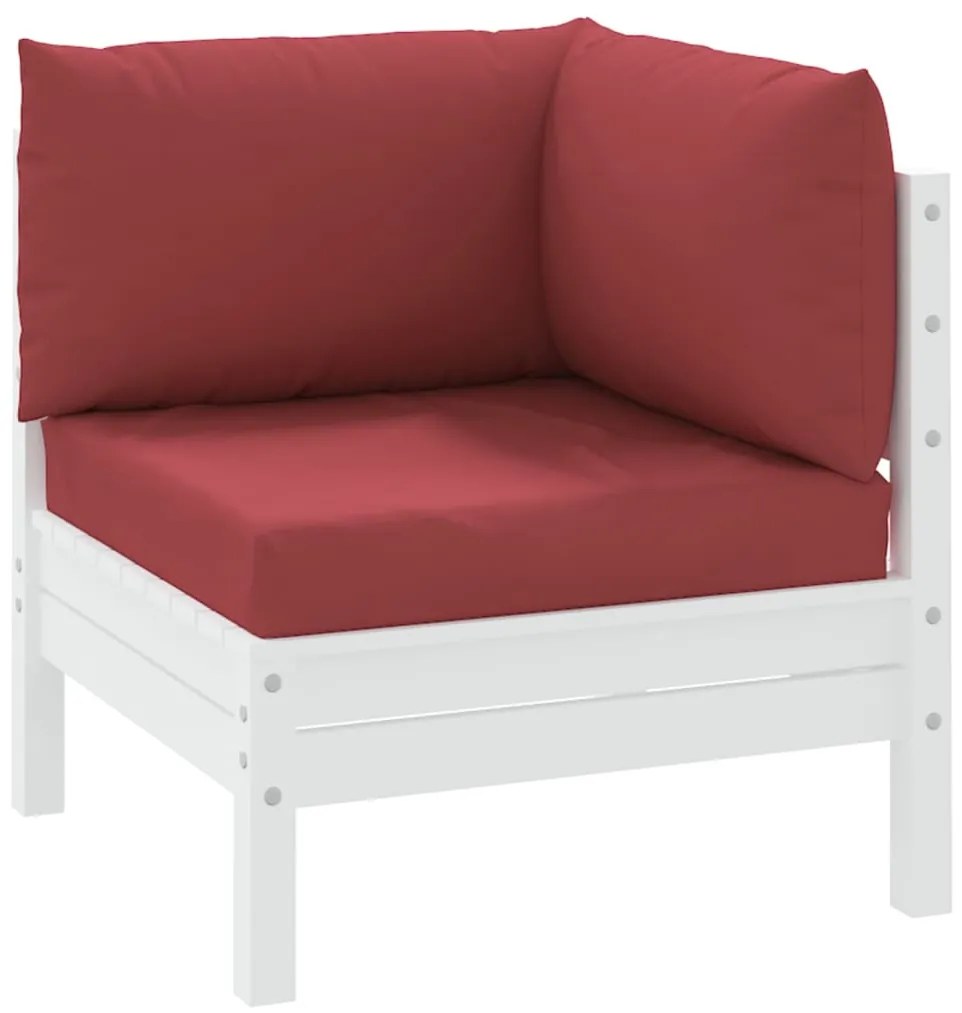 Almofadões p/ móveis paletes 3 pcs tecido oxford vermelho tinto