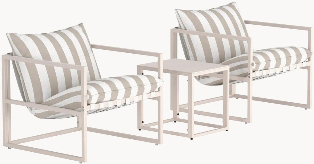 Conjunto lounge para jardim Messina, conjunto de 3