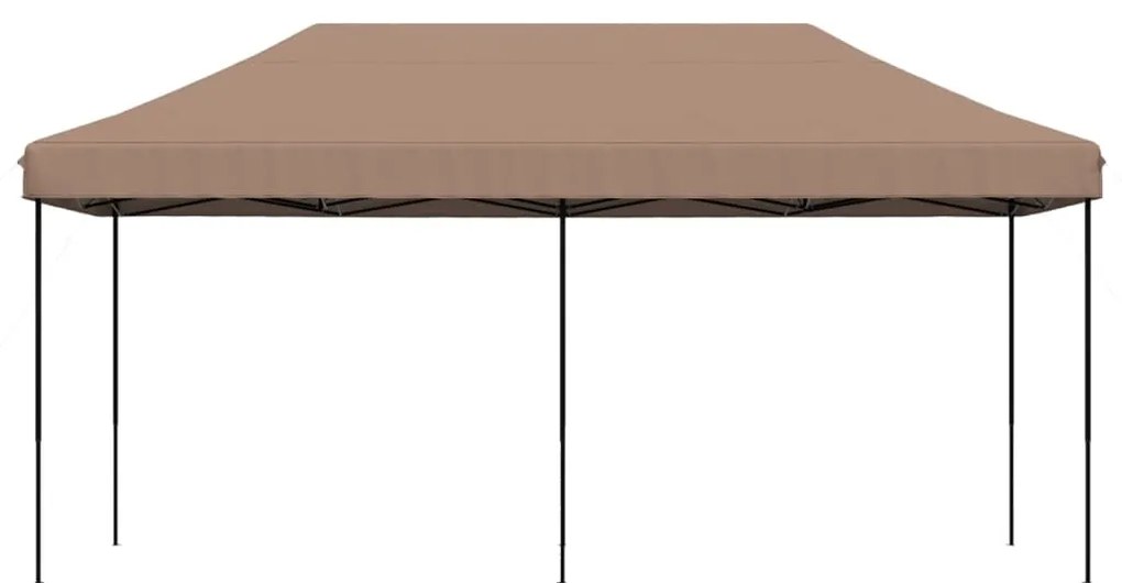 Tenda para festas pop-up dobrável 580x292x315 cm castanho