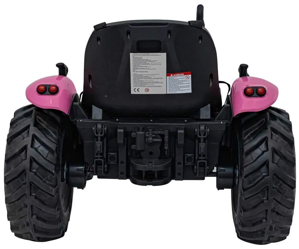 Trator elétrico para Crianças 24V GROW 1804 Rodas de EVA, Assento de couro Rosa