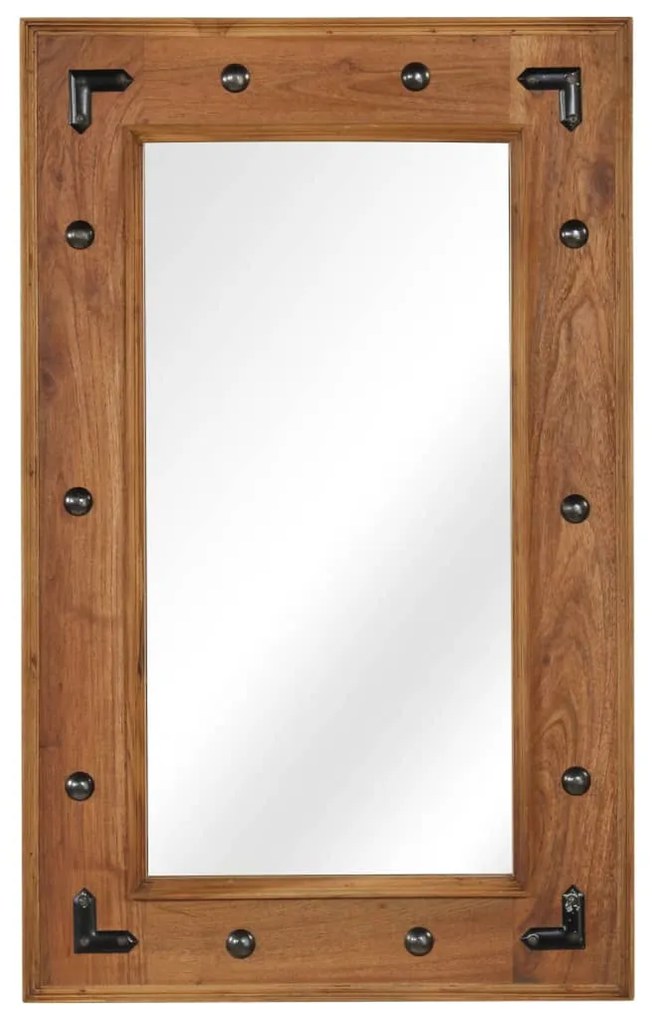 vidaXL Espelho em madeira de acácia maciça 50x80 cm