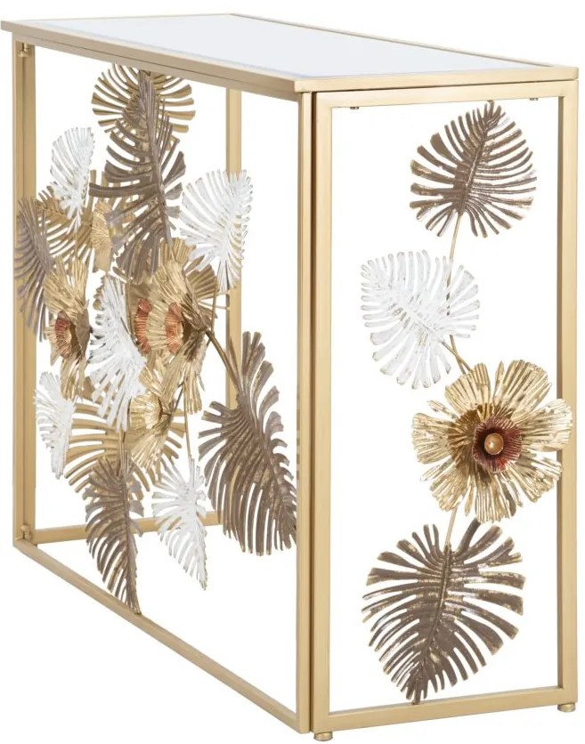MESA CONSOLA GLAM FLORIS 113X40X80 CM MULTICOLORIDO