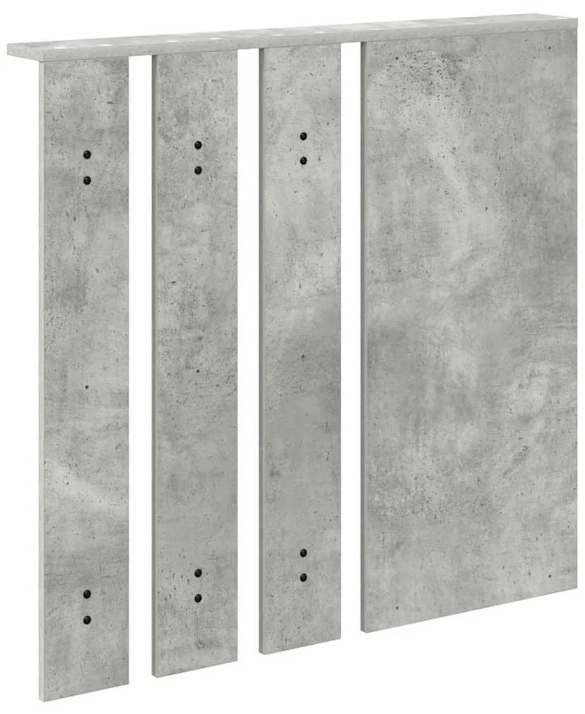 Cabideiro de Parede Cinzento cimento 84 x 10 x 80 cm
