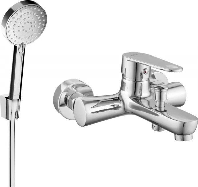 Mexen Kama R75 misturadora de banheira com conjunto de chuveiro, cromado - 7253R75-00