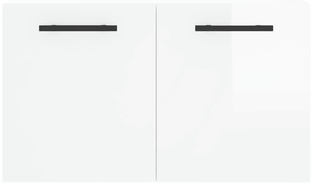 Armário parede 60x36,5x35 cm derivados madeira branco brilhante