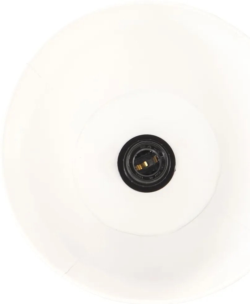 Candeeiro de chão E27 madeira de mangueira maciça branco