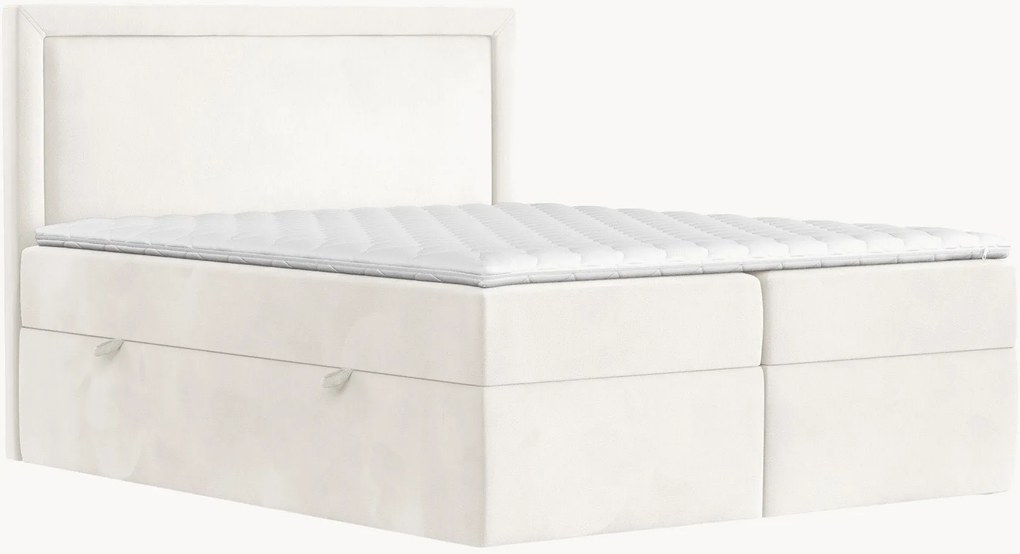Cama divã em veludo artesanal com arrumação Rebecca, H3