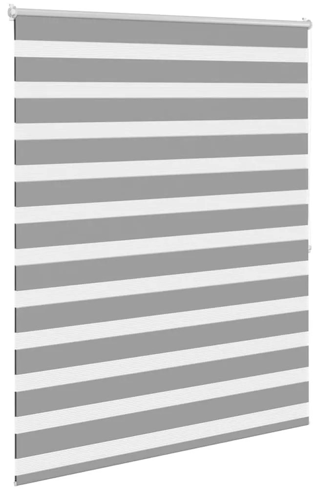 Estore de rolo 120 x 175 cm, linhas de zebra / Cinza
