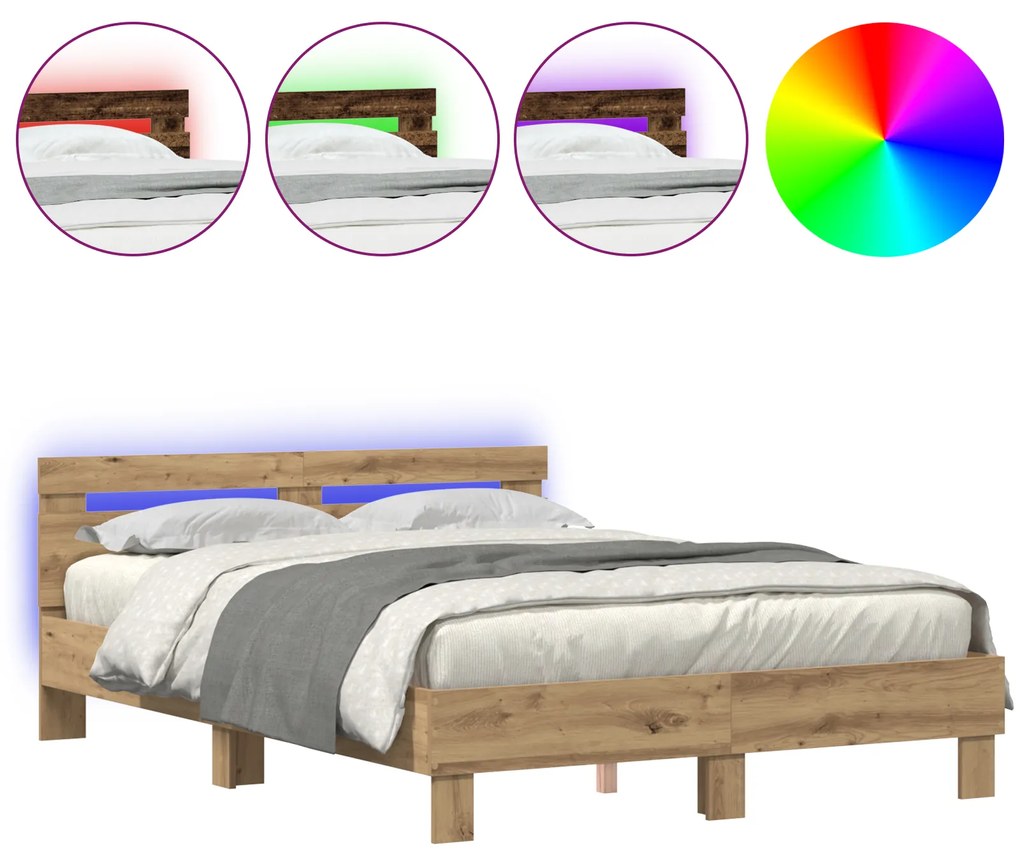 Estrutura de Cama de Madeira Carvalho Artesanal Madeira
