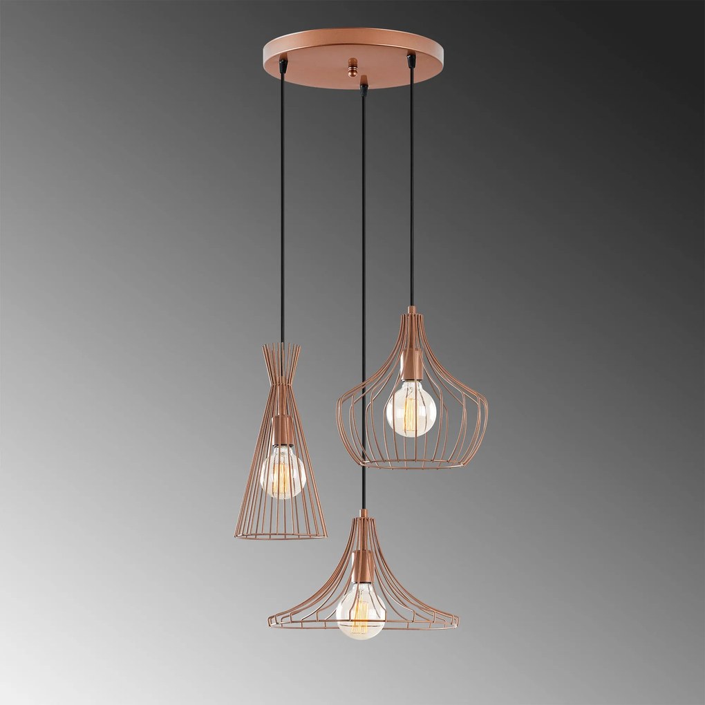 ****  
Candeeiro de Teto Mezopotamya – Cobre – 55 cm x 113 cm

**