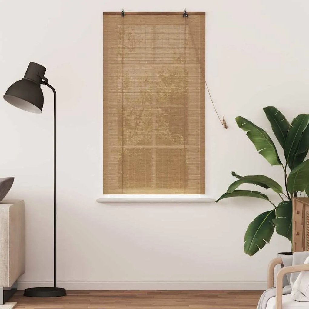 Persianas e Sombras de Janela Marrom Claro 90 x 160 cm Bambu