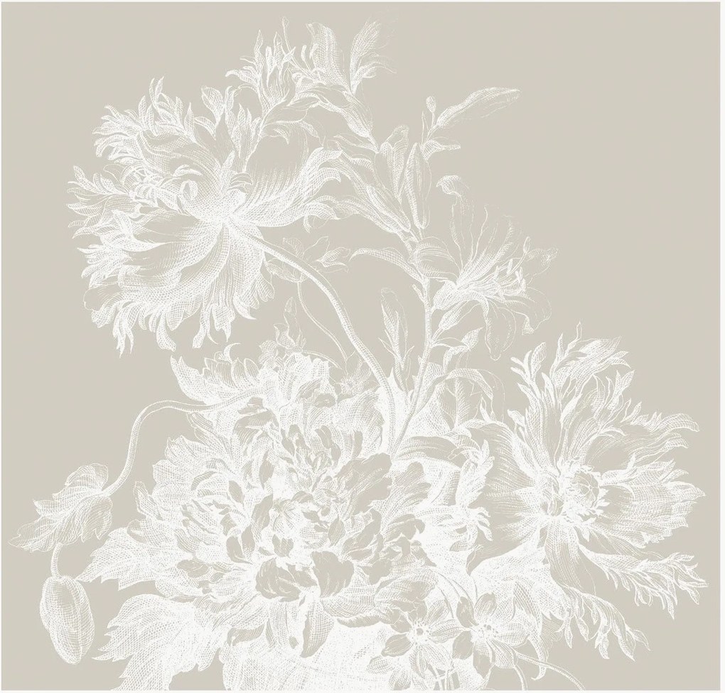Papel de parede Engraved Flowers