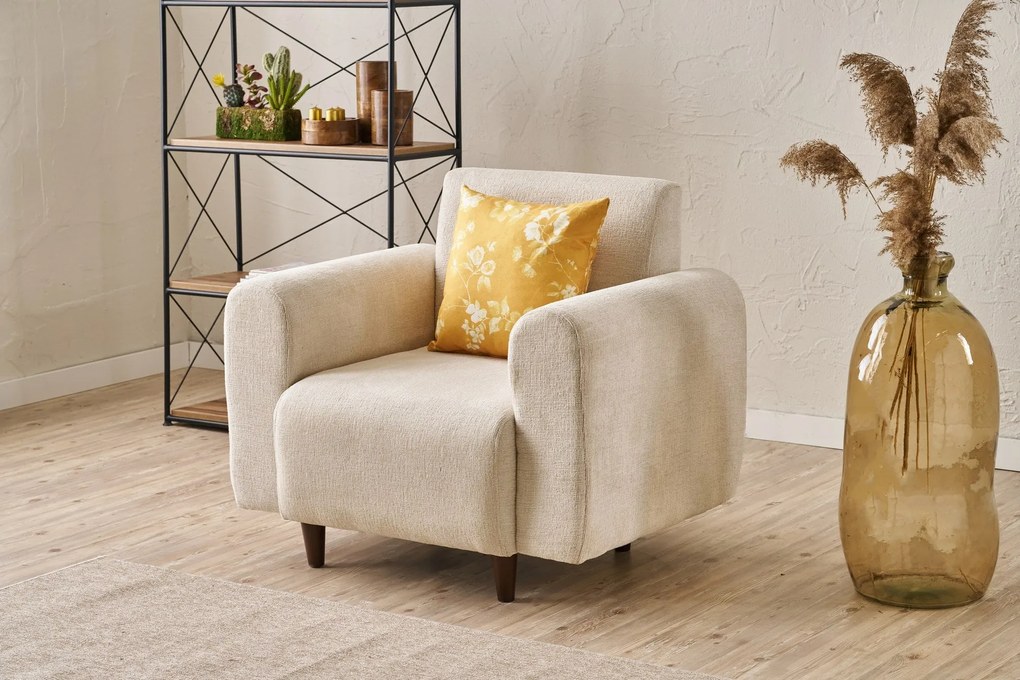 Sofá de 1 Lugar Noya – Creme – 95x87x70 cm