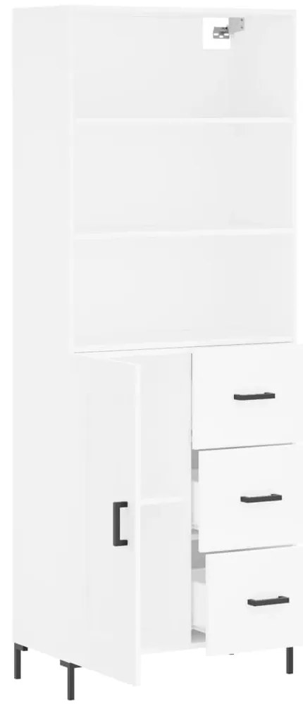 Armário alto 69,5x34x180 cm derivados de madeira branco