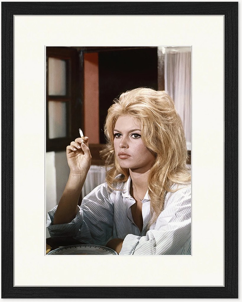 Fotografia emoldurada artesanal Brigitte Bardot