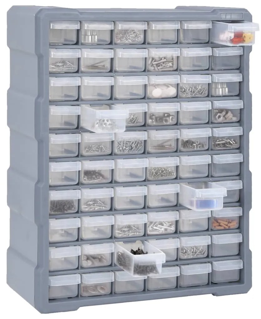 Caixa organizadora com 60 gavetas 38x16x47,5 cm
