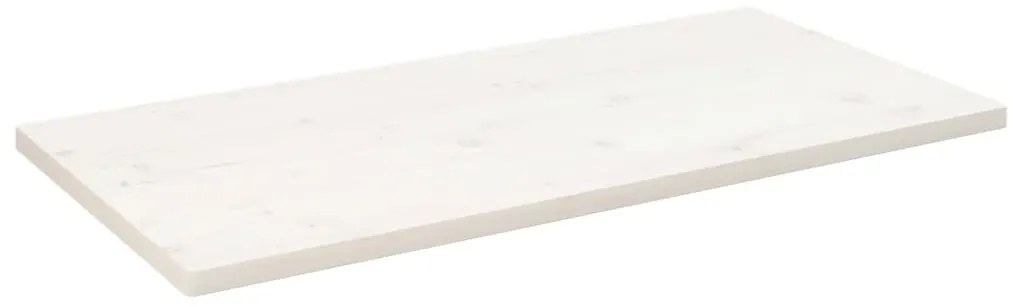 Tampo de mesa retangular 110x55x2,5 cm pinho maciço branco
