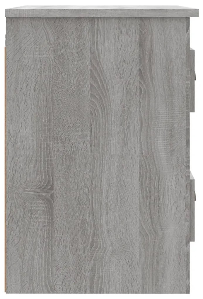 Mesa de cabeceira de parede 41,5x36x53 cm cinzento sonoma