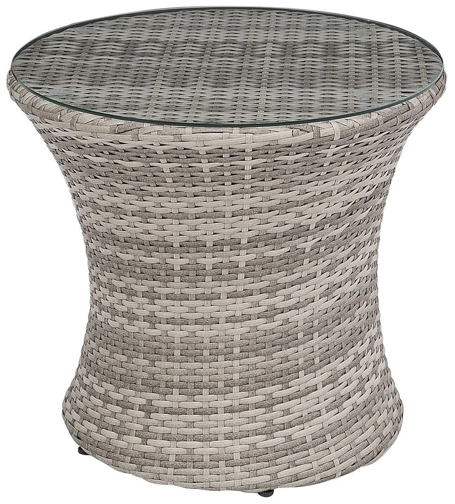 Conjunto de jardim com 2 lugares em rattan cinzento CAPRI Beliani