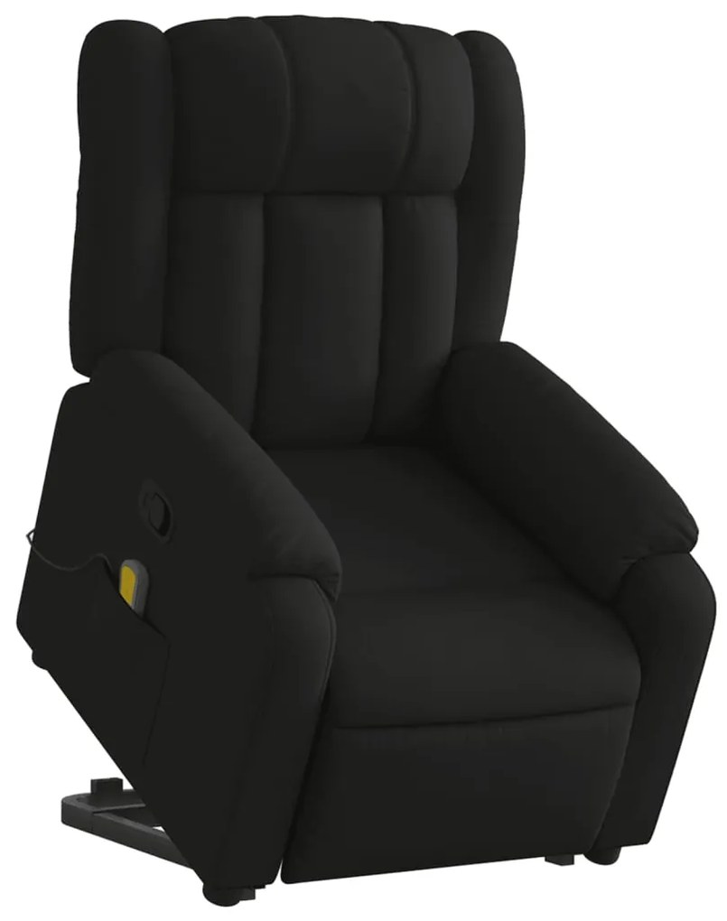 Poltrona de massagens reclinável elevatória tecido preto