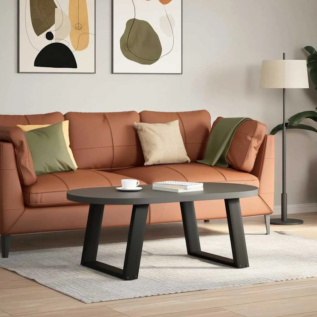Pés para mesa de centro em formato de U, 2 peças, preto, 70x (42-43) c