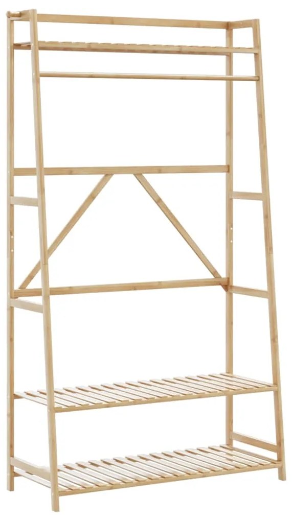 vidaXL Roupeiro com prateleiras 110x40x180 cm bambu