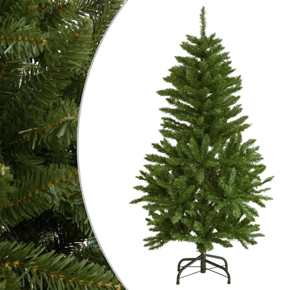 vidaXL Árvore de Natal artificial articulada com suporte 120 cm verde