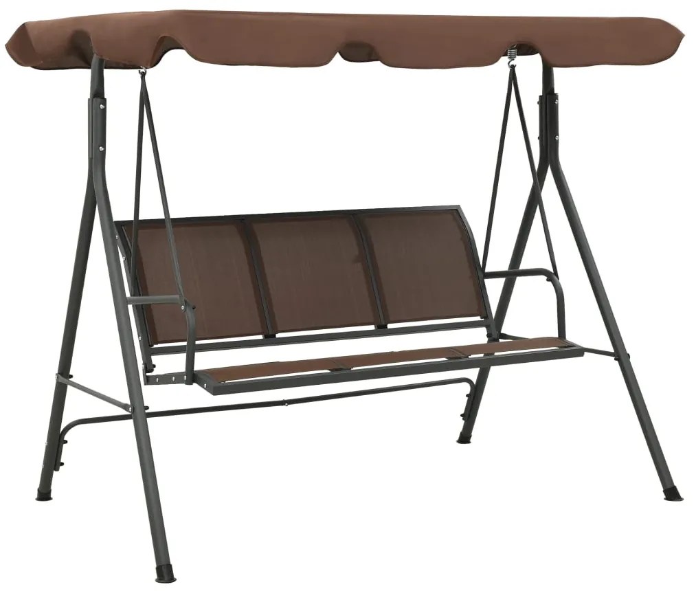 Baloiço de jardim com toldo cor café