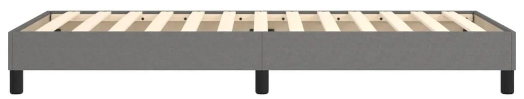 Estrutura de cama sem colchão 90x190 cm tecido cinzento-escuro