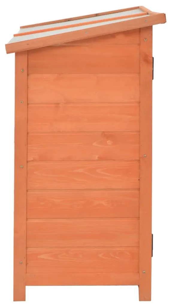 Abrigo de arrumação para jardim 128x42x91 cm madeira
