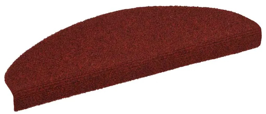 Tapetes de escada autoadesivos 30 pcs 65x21x4 cm vermelho