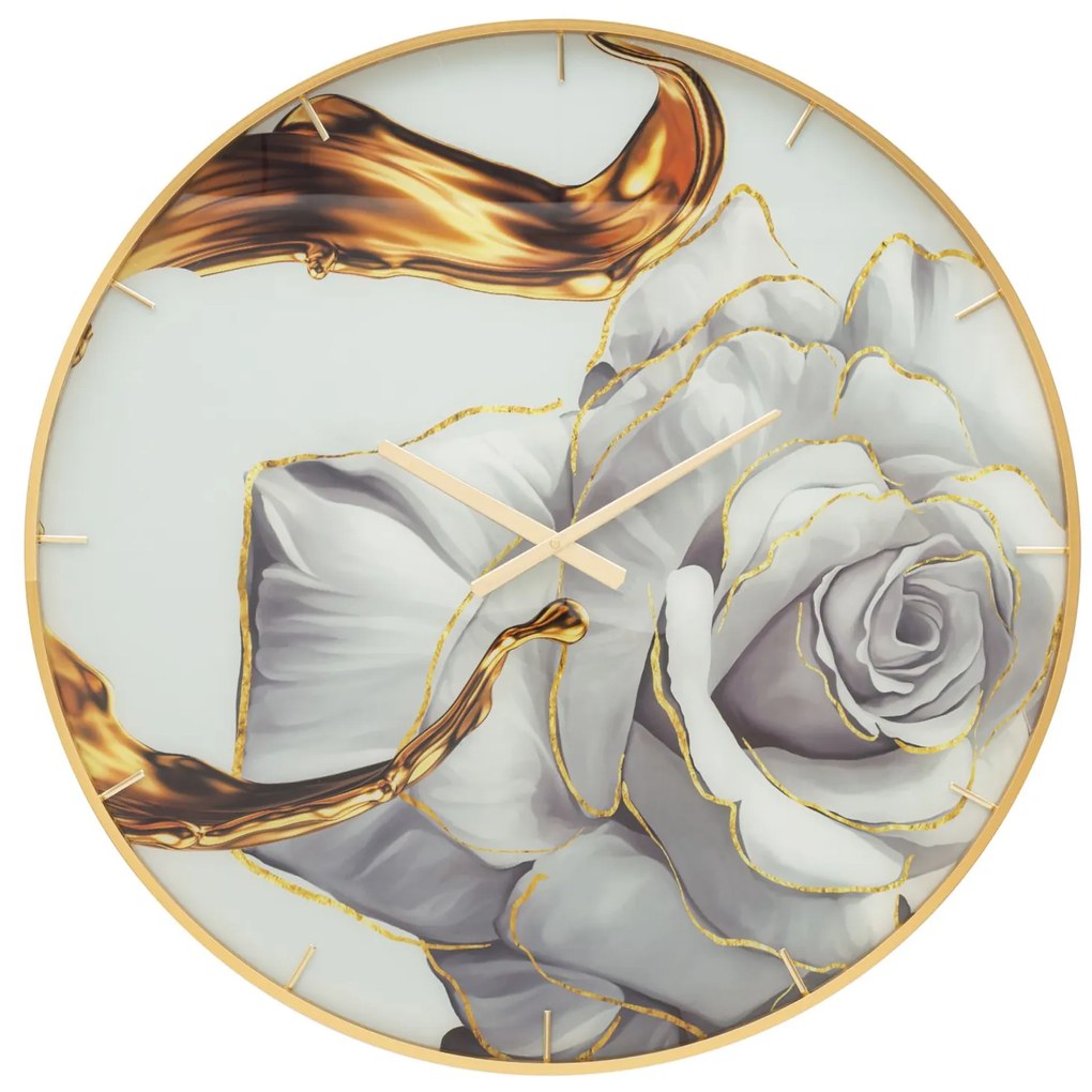 RELÓGIO ROSA DE VIDRO CM Ø 80X5