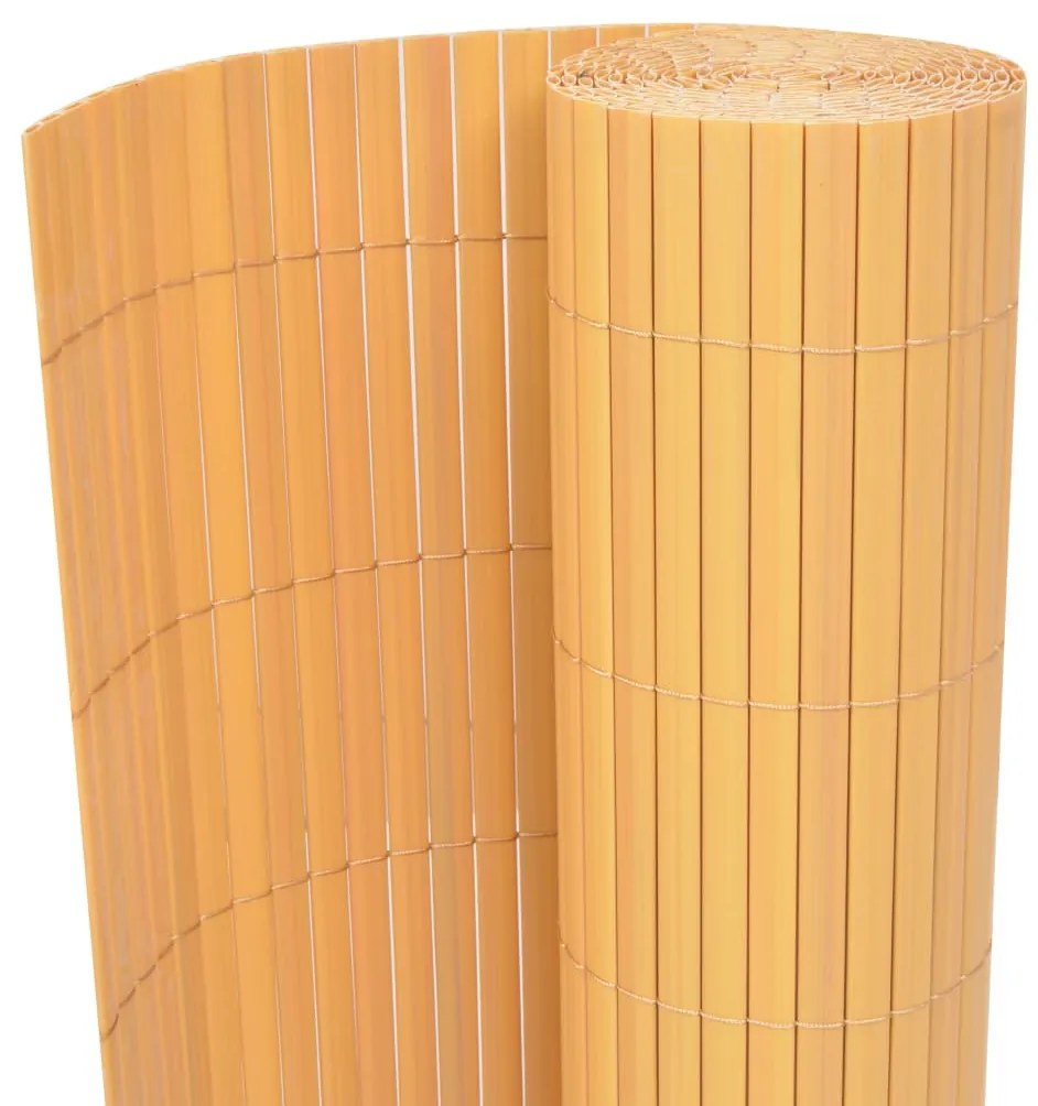 vidaXL Cerca de jardim dupla face PVC 90x300 cm amarelo
