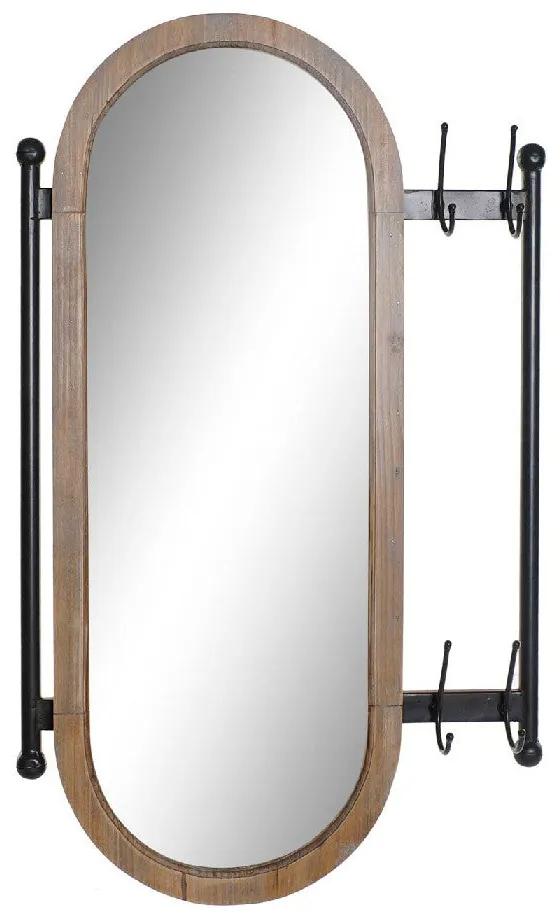 Espelho de parede DKD Home Decor Preto Metal Abeto (51 x 4 x 85 cm)