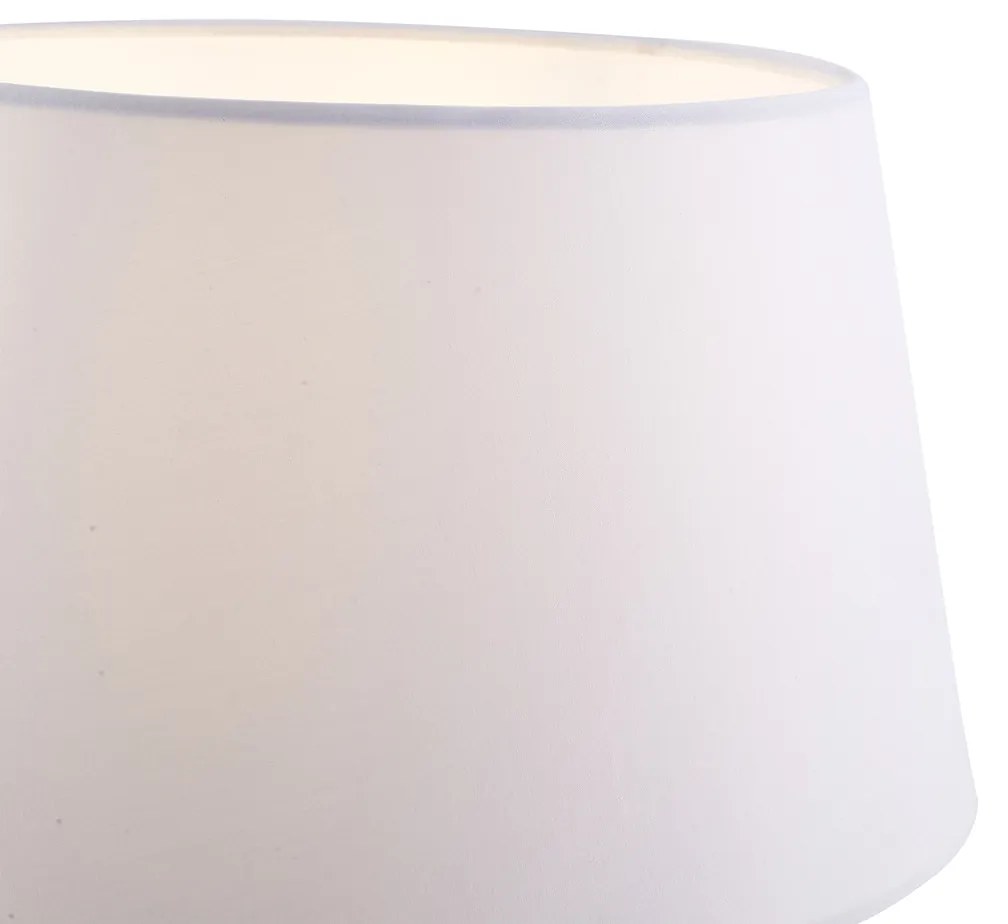 Candeeiro de pé bronze com cúpula branca e flexo de leitura ajustável - Ladas