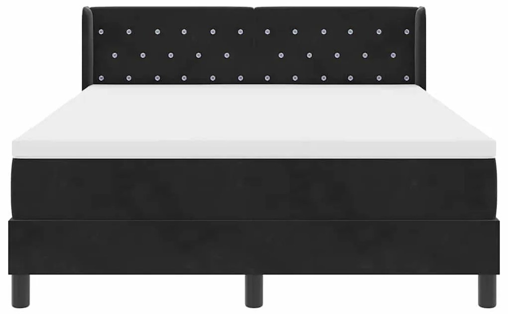 Cama Box com Colchão vidaXL Preta 160x200 cm Veludo