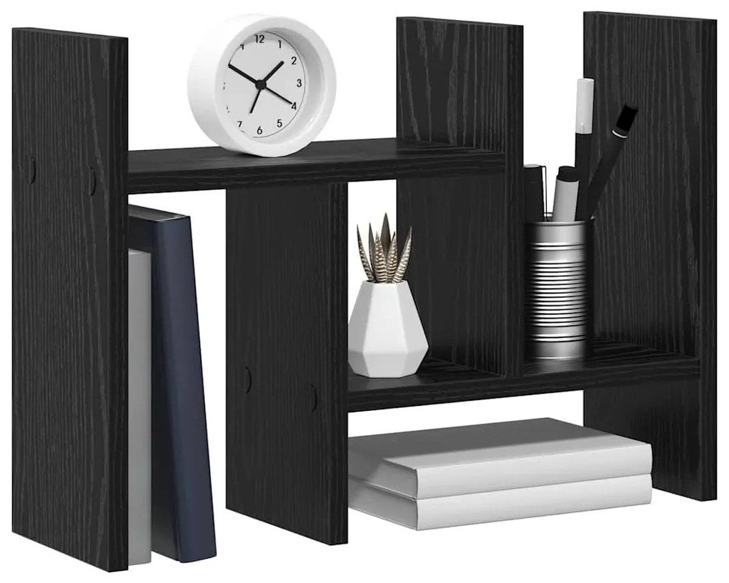 Organizador de Mesa Carvalho Preto 50x15.5x35.5 cm Madeira de Engenhar