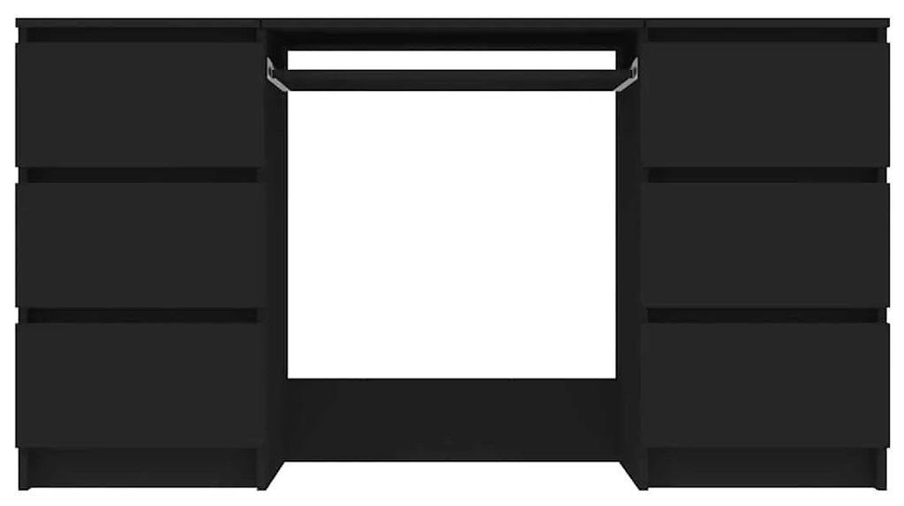 Secretária 140x50x77 cm contraplacado preto