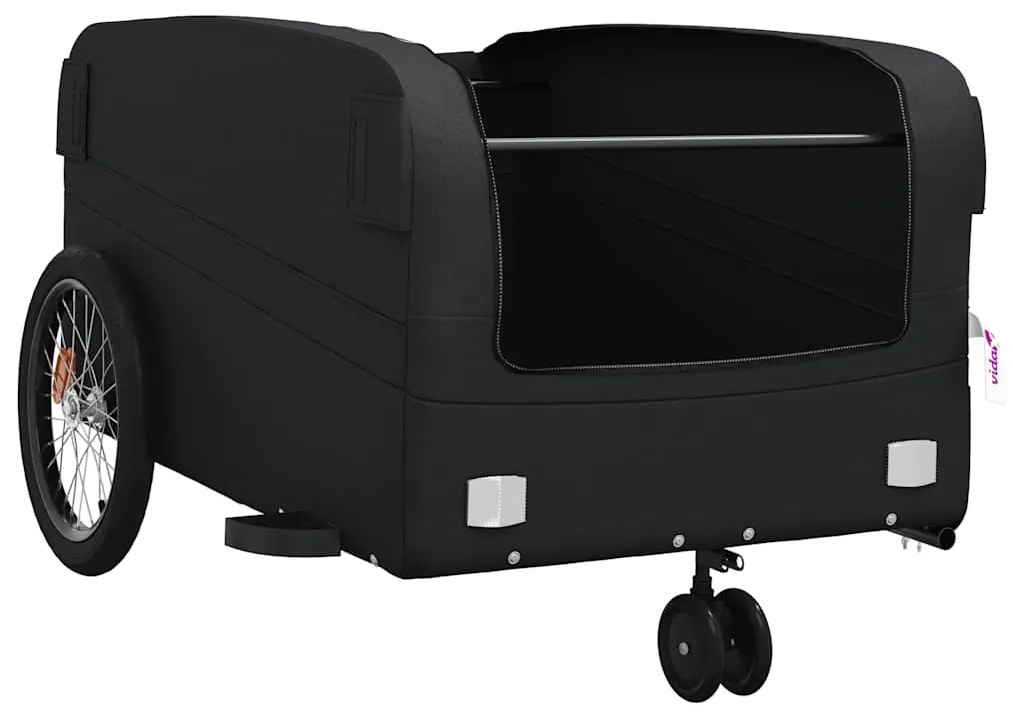 Reboque para bicicleta 45 kg ferro preto