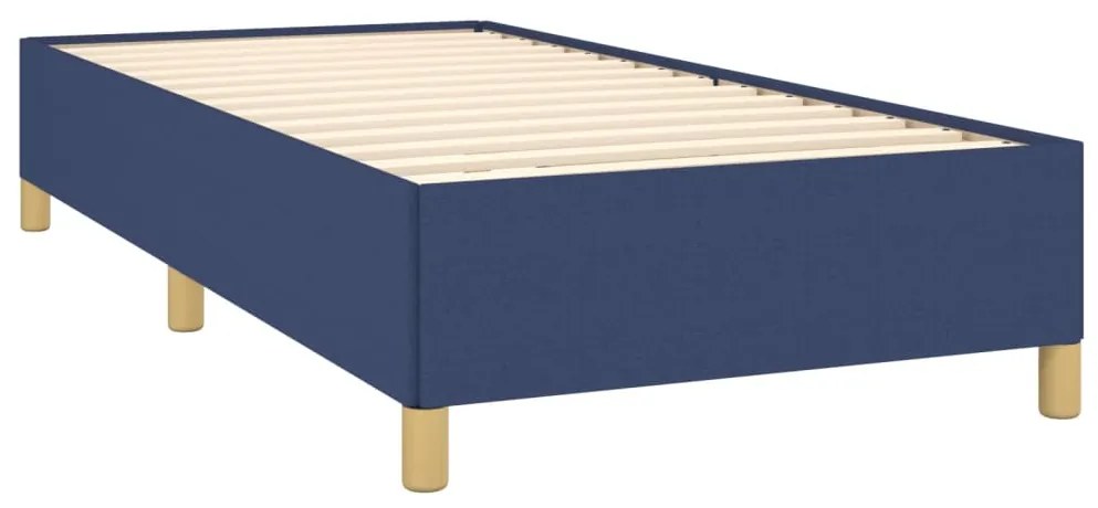 Estrutura de cama sem colchão 90x190 cm tecido azul