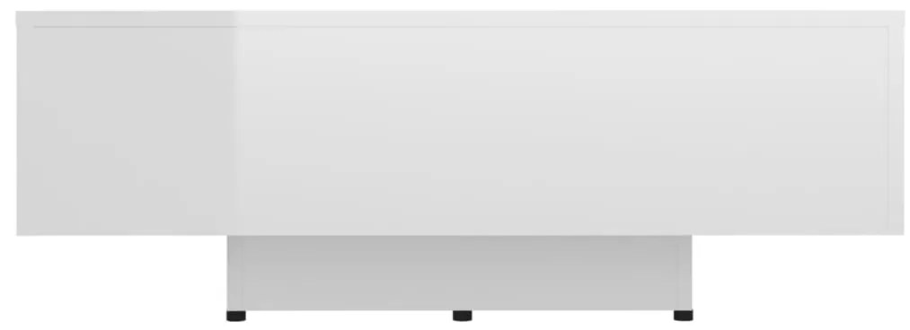 Mesa de centro 85x55x31 cm contraplacado branco brilhante