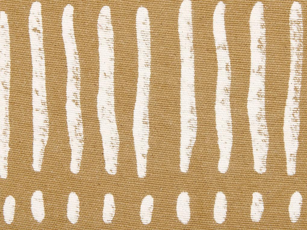 Almofada decorativa às riscas em algodão creme e branco 45 x 45 cm SALIX Beliani
