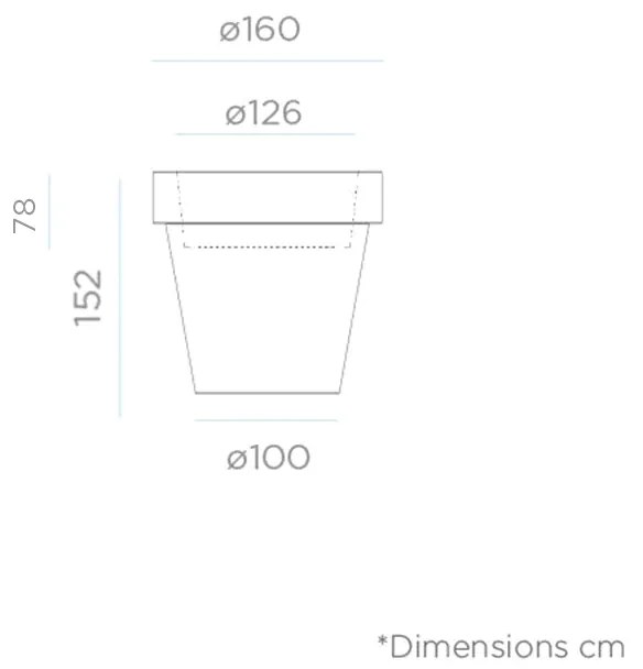 VASO GIGANTE MAGNOLIA 160 CM LUZ LED BRANCO FRIO COM CABO HOTEL, CASA, JARDIM, RESTAURANTE, BAR