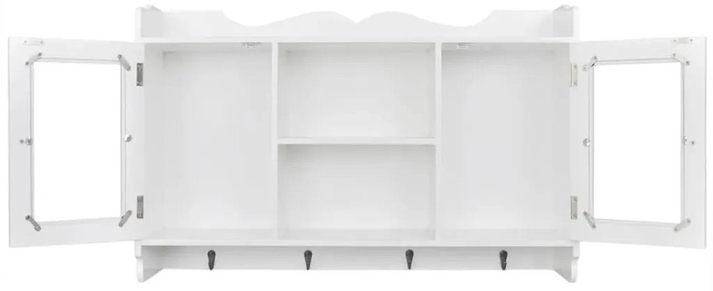 Armário de parede para exposição de livros/DVD/copos MDF branco